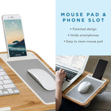 Home Office Lap Desk with Device Ledge, Mouse Pad, and Phone Holder - Oak Woodgrain LapGear