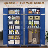 Polup 90" Pantry Cabinet, Tall Metal Storage Cabinet with Doors and Shelves