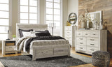 Signature Design by Ashley Bellaby Farmhouse 7 Drawer Dresser, Whitewash