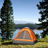 2-Person Camping Tent - Includes Rain Fly and Carrying Bag - Lightweight Compact Outdoor Tent for Backpacking, Hiking, or Beaches by Wakeman (Orange)