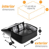 HOTLOGIC Mini Heated Lunch Box- Portable Electric Food Warmer for Men and Women - Great for Work, Office, and Construction - Cook, Reheat, and Eat on the Go - 120V - Black