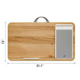Home Office Lap Desk with Device Ledge, Mouse Pad, and Phone Holder - Oak Woodgrain LapGear