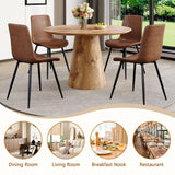 Vohuai 45" Round Dining Table Set for 4, 5-Piece Dining Table Set