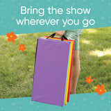 HearthSong 5-Panel Colorful Rainbow Folding Kids' Gymnastics Tumbling Mat for Active Play, with Carrying Handles, 77 Inches Long x 30 Inches Wide HearthSong