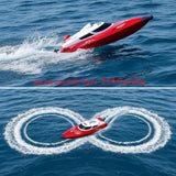 19" Big RC Boat High Speed 35+ KPH Remote Control Boat for Kids and Adults, Outdoor Water Toy Race Ship for Pool Lake With 3000mAh Big Capacity Battery,Water Play Toy Gift Racing Ship with LED Light