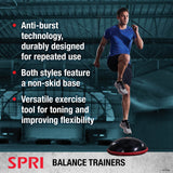 SPRI Balance Trainer Sport - Dome Shape Half-Exercise Ball with Non-Skid Base - For Balance Training, Strength Building, Toning, and Improved Flexibility - 50cm Diameter SPRI