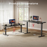 24 Inch Electric Standing Desk with Power Outlets and USB-C Port, Height Adjustable Desk