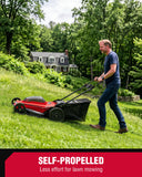 PowerSmart 21" Self-Propelled Cordless Lawn Mower, Brushless Motor, 2 x 40V 4.0Ah Battery & Charger (MB2420SA)