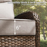 Outdoor Swivel Rocking Chair Patio Set (3-Piece)