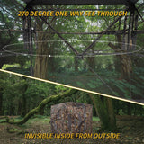 FUNHORUN Hunting Blind 270 Degree See Through Ground Blind with Chair and Carrying Bag, 2/3 Person Pop Up Camouflage Tent Portable Concealed Shelter