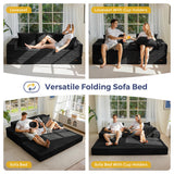 MAXYOYO Sofa Bed, 80-Inch Oversized Boneless Loveseat, 2 Cup Holders