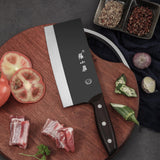 ZHANG XIAO QUAN Chinese Meat Cleaver 7.3”, Sharp Chinese Vegetable Cleaver Made of High Carbon Stainless Steel, Chopper Knife for Meat Vegetable Fish and Poultry