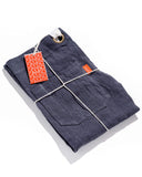 Caldo Linen Kitchen Apron for Cooking- Mens and Womens Linen Bib Apron for Professional Chef, Server, or Barista- Adjustable with Pockets (Navy)