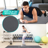 Yes4All Interlocking Foam Tiles, Non-Slip Foam Floor Tiles for Home Gym- Gray, 12 tiles 12"x 12"x 7/16" cover 12 Sqft Yes4All