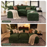 Ihanherry Oversized Sectional Sofa Bed with Storage