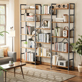 Bookshelf, Bookcase with 14 Open Display Shelves, Wide Book Shelf Book Case for Home & Office