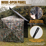 Hunting Blind for 3-4 People, 288 Degree See Through Hunting Ground Blind with Silent Zipper Pop Up Ground Blinds Portable Resilient Hunting Tent for Deer Hunting Hunthor