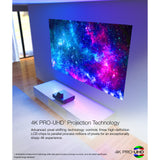 Epson EpiqVision Ultra LS500 Laser Ultra Short Throw Projector, 4000 lumens, 4K PRO-UHD, HDR, Android TV