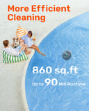Gosvor Cordless Robotic Pool Cleaner, Efficient Pool Vacuum, 90 Min Runtime, Self-Parking, 7.5 lbs Lightweight, Suitable for Above Ground Pools up to 860 sq.ft, Craol