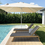 PURPLE LEAF Patio Chaise Lounge with Quick-Dry Cushion Adjustable Back Teak