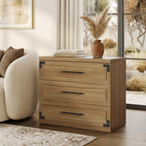 SICOTAS Oversized Nightstands Set of 2 with 3 Storage Drawers