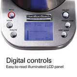Hamilton Beach Professional Digital LCD Temperature Control Electric Tea Kettle, Water Boiler & Heater, 1.7 Liter, Fast Boiling 1500 Watts, Cordless, Auto-Shutoff & Boil-Dry Protection, Silver (41028)