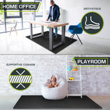 ProsourceFit Extra Thick Puzzle Exercise Mat , EVA Foam Interlocking Tiles for Protective, Cushioned Workout Flooring for Home and Gym Equipment, Black - 1 inch - 24 Sq Ft - 6 Tiles ProsourceFit