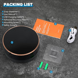 Automatic Soap Dispenser Foam Bathroom: Wall Mount Rechargeable Touchless Adjustable Auto Smart Electric Plastic Black Foaming Soap Dispenser with Clock - Kitchen - Hand Dish Lotion Couple Kids