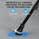 HEALTHBAZAAR Forearm Crutches for Adults, Foldable and Height Adjustable Elbow Crutche with Ergonomic Handgrips, All Terrain Tip & Slip-Resistant Base, Magnetic Grip