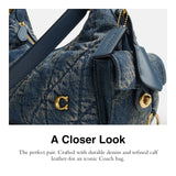 Coach Soft Quilted Loved Denim Pocket Juliet Bag 30