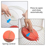 codree Floatable Galvanized Steel Wire Fish Basket, Collapsible Floatable Wire Fishing Basket, Portable Floating Fishing Net Baskets, Robust and Easy to Use