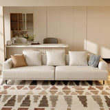 109.4" 4-Seater Modern Fabric Sofa Couch with Deep Comfortable Seating, Upholstered Nordic Style Sofa, Sofas for Living Room, Apartment or Office – Beige