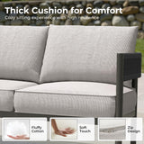 Grand patio 6-Piece Outdoor Furniture Set with Coffee Table, 7 Seats, Beige