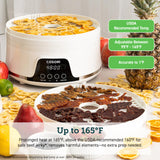 COSORI Food Dehydrator Machine for Jerky, 5 Trays with 165°F Temperature Control and 48H Timer, 350W Dryer for Fruit, Herbs, Meat, Veggies and Dog Treats, 50-Recipes Book Included