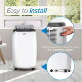 BLACK+DECKER Portable Air Conditioner, 10,000 BTU (6,000 BTU SACC) for Rooms Up To 450 Sq. Ft., Portable AC with Full Function Remote Control & Window Kit, BPP06WTB, White