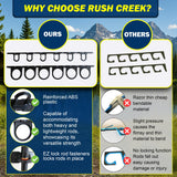 Rush Creek Creations, Ceiling Fishing Rod Holder for 6 Rods, Fishing Pole Holder for Garage Organization and Wall Storage, for Fishing Reels, Fishing Gear, and Fishing Accessories (2 Horizontal Rack)