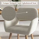 Home Office Desk Chair, Corduroy Vanity Chair 2PCS for Teen Girls, Beige