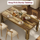 Garvee 71" Farmhouse Dining Table for 6-8 People, Rectangular Kitchen Table
