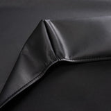 Master Massage Rectangular Universal Fabric Fitted PU Vinyl Leather Ultra-Durable Massage Table Protection Cover-Replacement Cover Protector Black