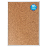Quartet Cork Board, Bulletin Board, 8' x 4' Corkboard, Aluminum Frame (2308),Silver