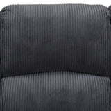 MOOLSUN Living Room Furniture Set Corduroy Recliner Compartments and Cup Holders Reclining for Home Theater/Office(A-Dark Grey Corduroy,Chair)
