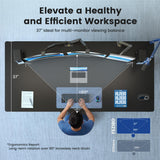 Standing Desk with Integrated Dual-Beam, Cable Management, 3 Memory Height Adjustable Computer Desk for Home Office Workstation
