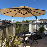 PURPLE LEAF Patio Outdoor Umbrella 11 Feet Round for Pool Beige