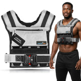 Gymnastics Power - Weighted Vest 6lb, 10lb, 12lb, 25lb, 35lb, 45lb, 60lb Removable Iron Weights for Men and Women Workout for Calisthenics and Fitness Sport Training (35 LB - Gray)