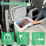 Megiu Car Fridge Portable 12 Volt Refrigerator 23 Quart (22 Liter) Freezer Compressor Cooler 12V/24V DC 110～240 V AC (Green)