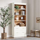 5-Shelf Bookcase with File Cabinet Drawer, 72" Tall Bookshelf
