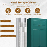 Polup 90" Pantry Cabinet, Tall Metal Storage Cabinet with Doors and Shelves