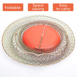 codree Floatable Galvanized Steel Wire Fish Basket, Collapsible Floatable Wire Fishing Basket, Portable Floating Fishing Net Baskets, Robust and Easy to Use