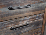 Signature Design by Ashley Drystan 6 Drawer Dresser, Large-scale Hardware, Smooth-gliding Drawers, Wood, 58.7" W x 15.31" D x 36.46" H, Weatherworn Brown
