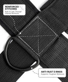 DMoose Fitness Neck Harness for Weight Lifting - Soft Padded Head & Chin Strap with 30" Heavy Duty Steel Chain - Neck Exerciser, Trainer & Strengthener to Support Injury Recovery (Black)